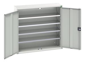 Bott Verso Basic Tool Cupboards Cupboard with shelves Verso 1050x350x1000H 4 Shelf Storage Bin Cupboard